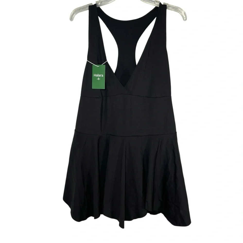 NWT Halara deep V neck  racer back  romper dress with  short sz 2X - Picture 2 of 12